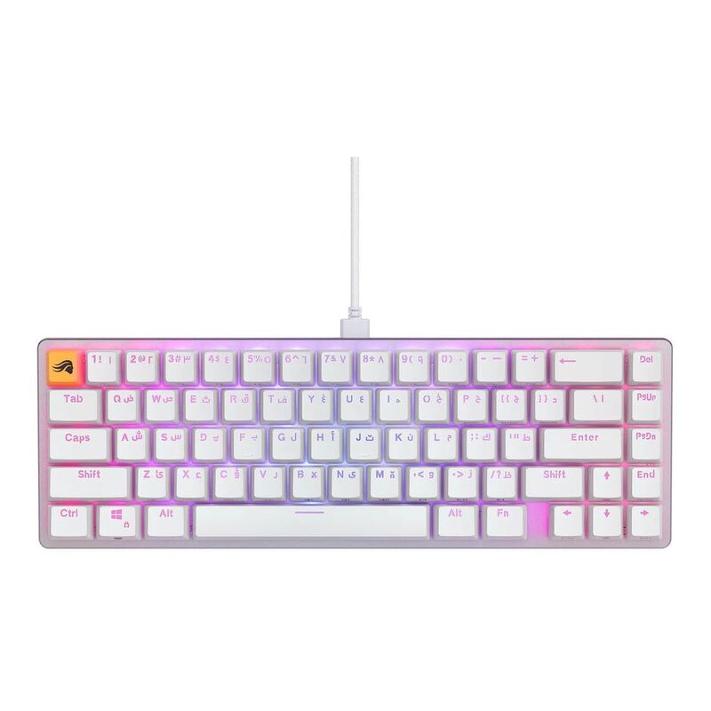 Glorious GMMK 2 65% Gaming Keyboard(Pre-Built ANSI) - White (Arabic)