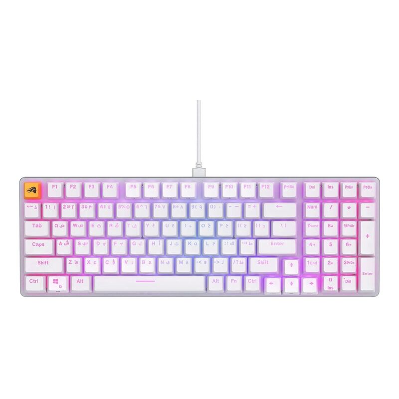 Glorious GMMK 2 96% Gaming Keyboard(Pre-Built ANSI) (Arabic) - White