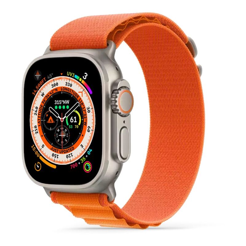 HYPHEN Watch Strap Nylon Loop for Apple Ultra 49mm - Large - Orange