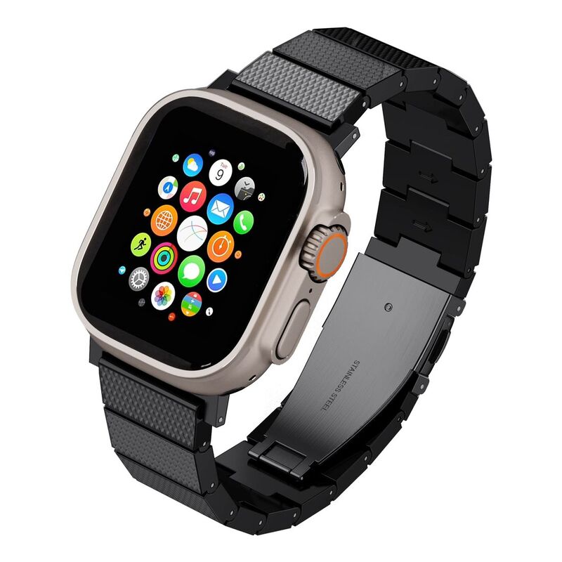 Levelo Fusion Resin Strap for Apple Watch 49/45/44/42mm - Black