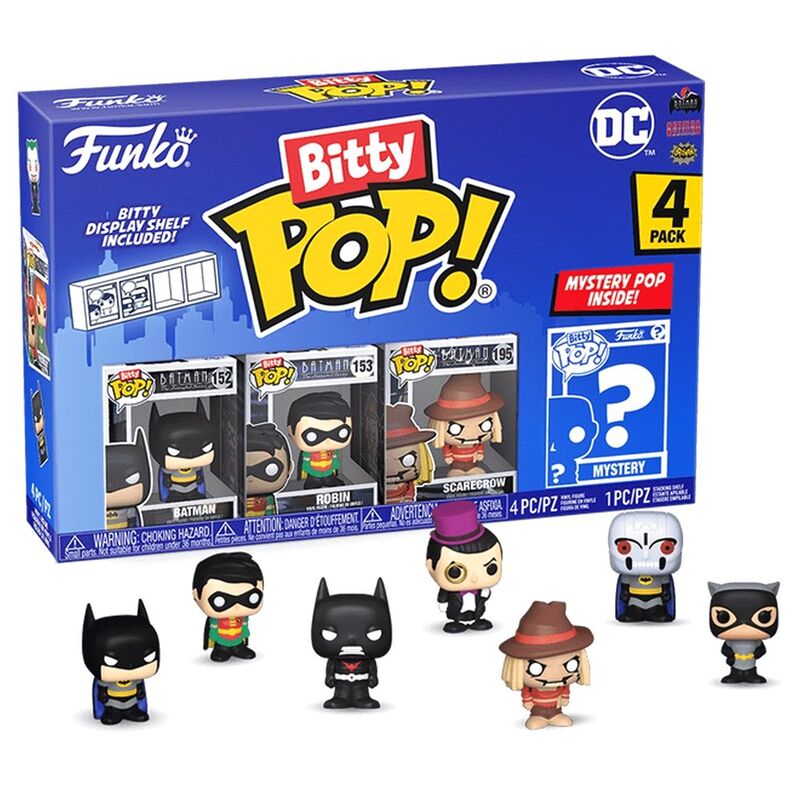 Funko Bitty Pop! Heroes DC Comics Batman 1-Inch Vinyl Figure (Pack of 4) - FU71311