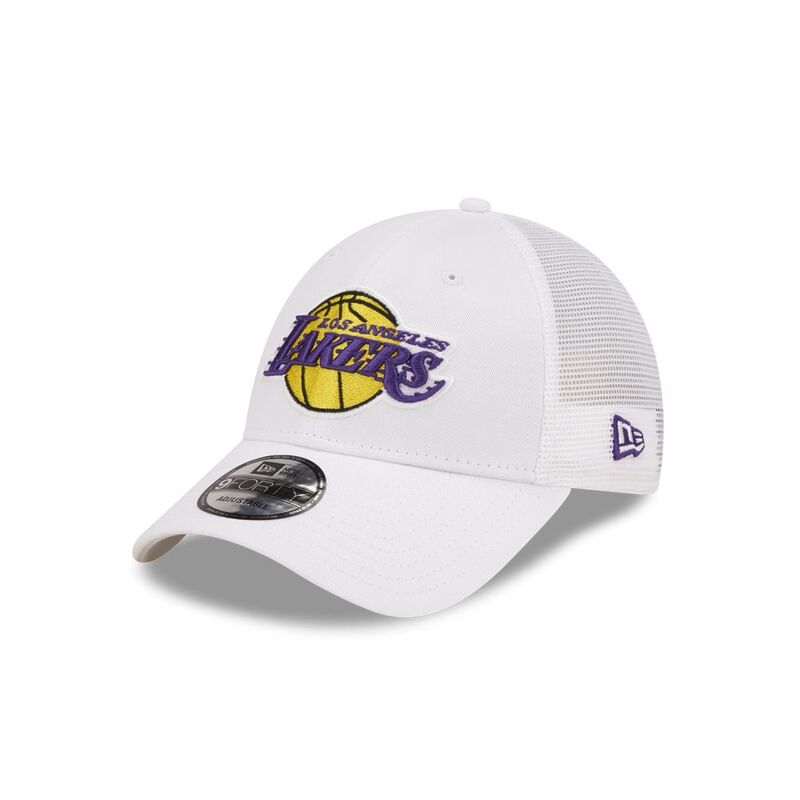New Era NBA Home Field Los Angeles Lakers 9Forty Trucker Men's Cap - White (One Size)