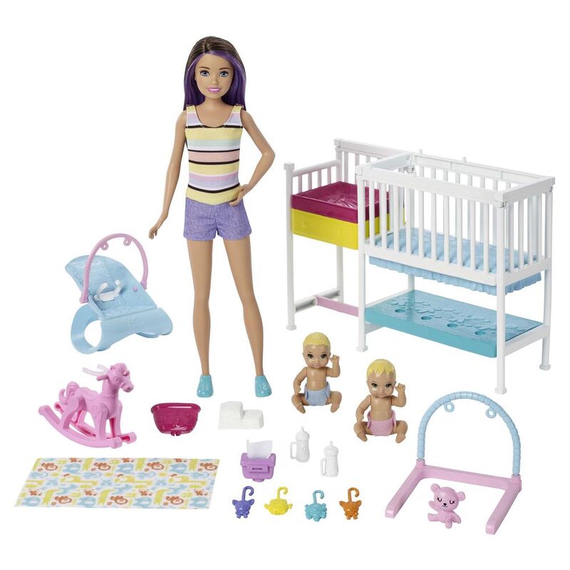 Mattel Barbie Skipper Babysitters Inc Nap N' Nurture Nursery Doll Playset