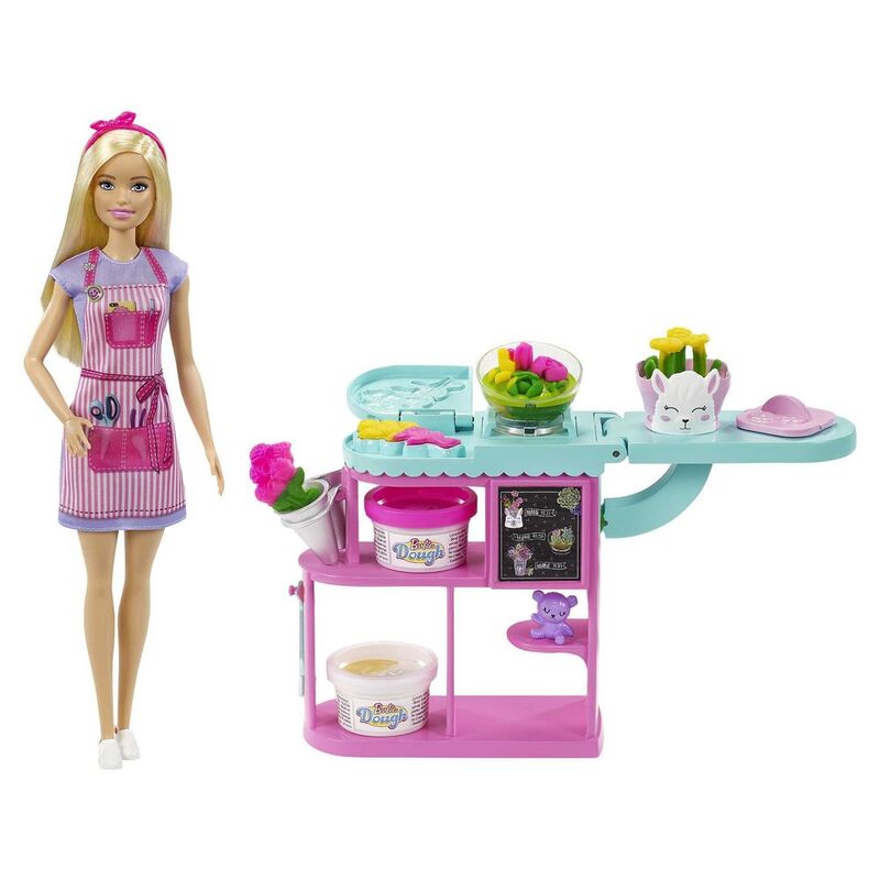 Mattel Blonde Barbie Florist Doll & Playset GTN58
