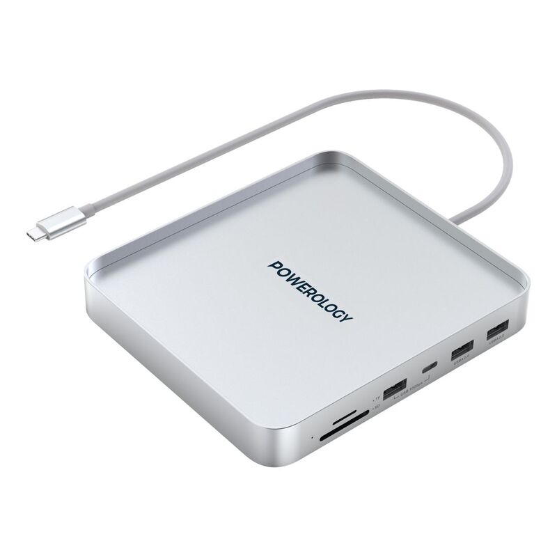 Powerology 24-Inch USb-C Hub & Stand with SSD Enclosure (iMac Compatible)