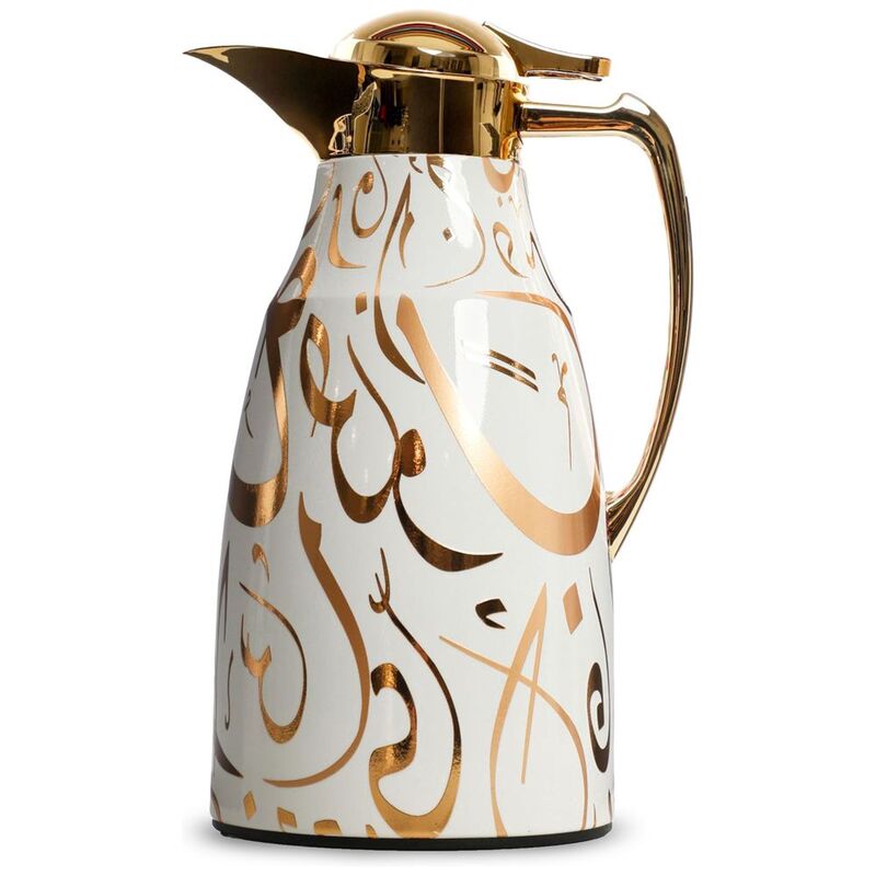 Roomours Arabic Letters 1L Thermos - White/Gold