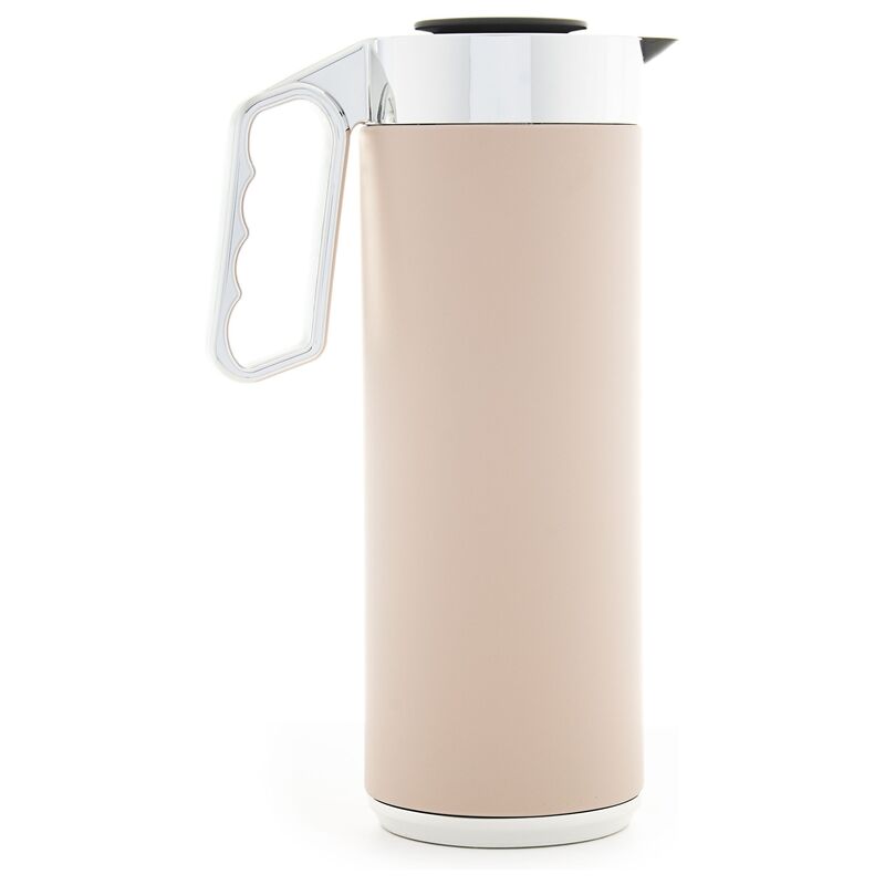 Roomours Vaccum Flask with Glass Refill 1L - Sand Silver
