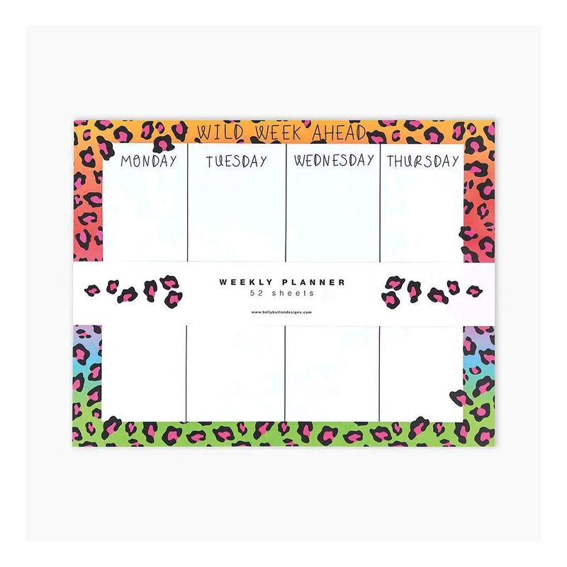 Belly Button Leopard Weekly Planner (52 Sheets)