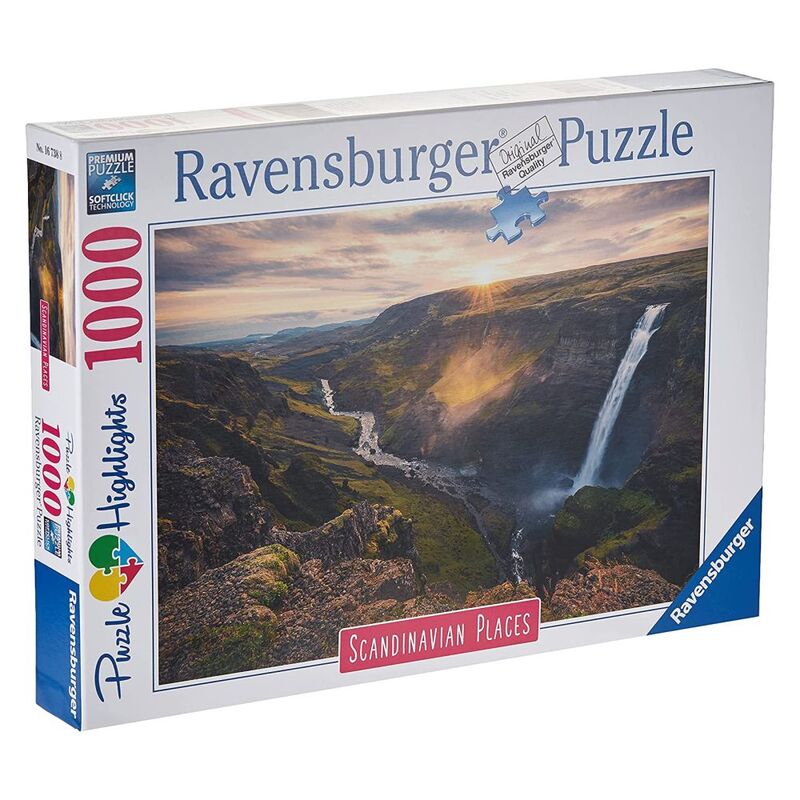 Ravensburger Haifoss Waterfall Iceland Jigsaw Puzzle (1000 Pieces) (70 x 50cm)