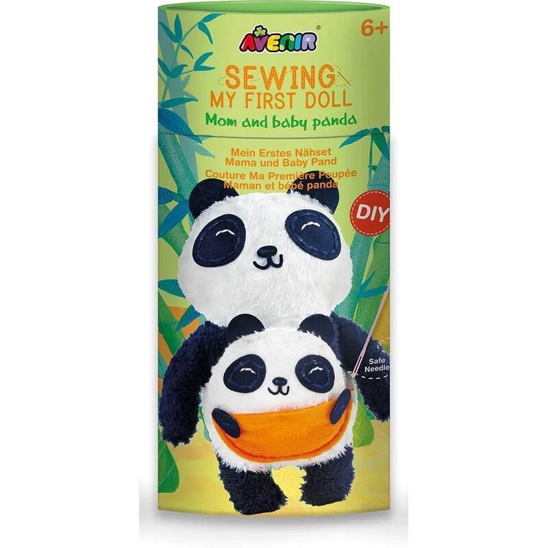 Avenir Sewing My First Doll Kit - Mom And Baby Panda
