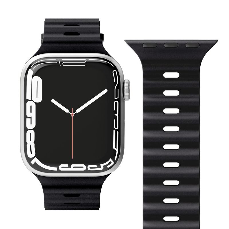 VONMAHLEN Wave Band Case 2 Band One Black (For Apple Watch 42 mm / 44 mm / 45 mm / 49 mm)