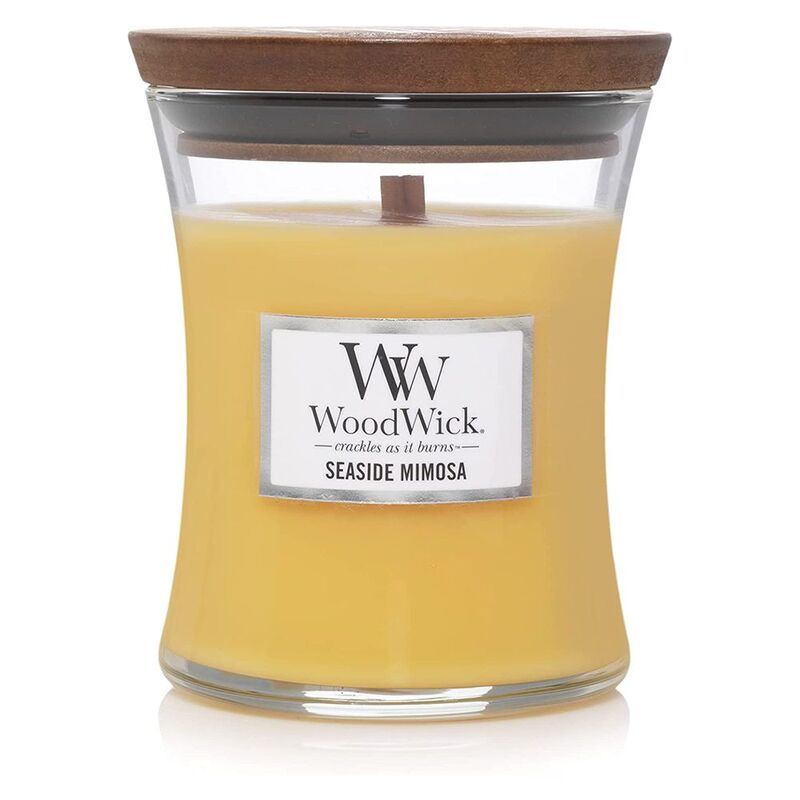 Woodwick Candle Medium Hourglass Seaside Mimosa 275g