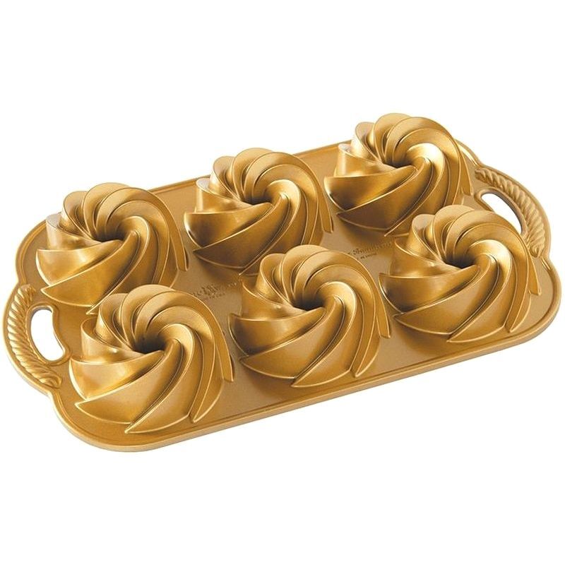 Nordicware Heritage Bundtlette Pan (6 Cavities) - Gold