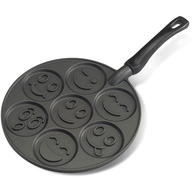 Nordicware Emoticon Smiley Face Pancake Pan Black