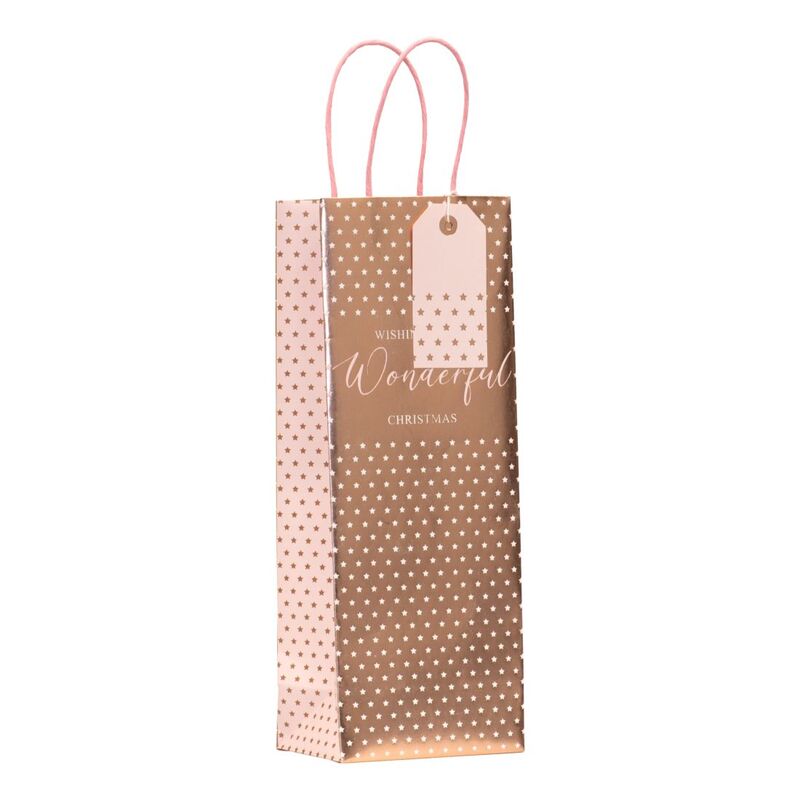 Design By Violet Christmas Bottle Gift Bag - Elegance