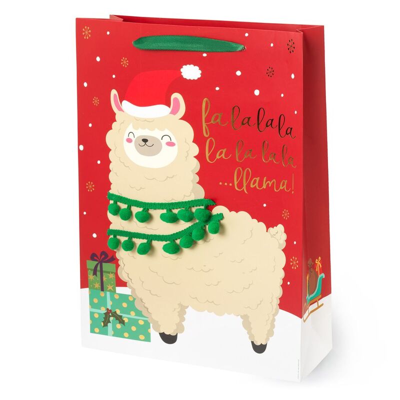 Legami Christmas Gift Bag - X-Large - Llama