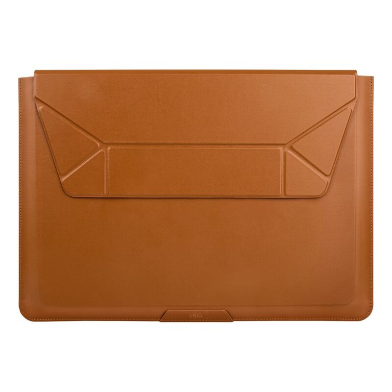 UNIQ Oslo Laptop Sleeve With Foldable Stand (Up To 14-Inch) - Toffee
