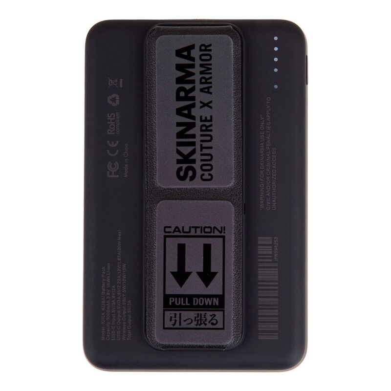 Skinarma Kira Kobai Magnetic Power Bank 5000mAh 20W USB-C PD With Smart Grip Stand - Black