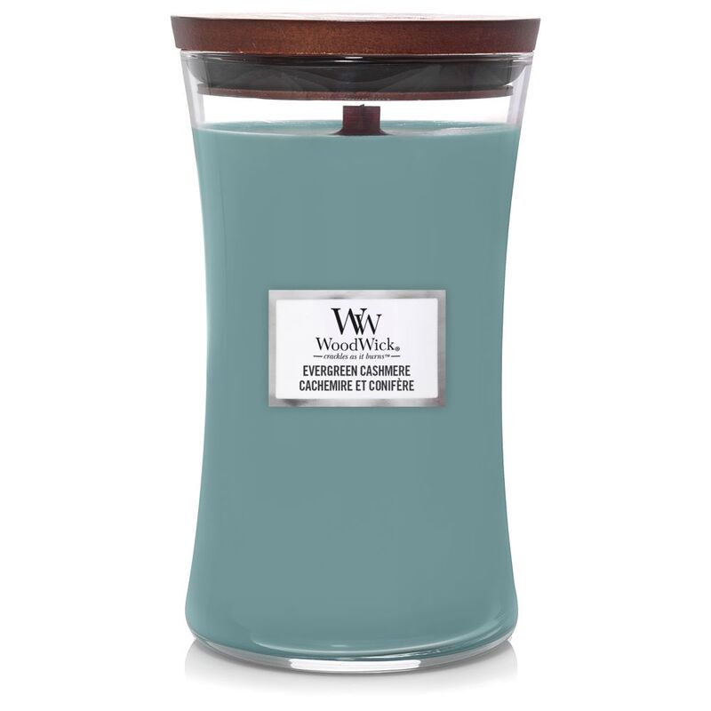 Wood Wick Hourglass Evergreen Cashmere Scented Candle Large