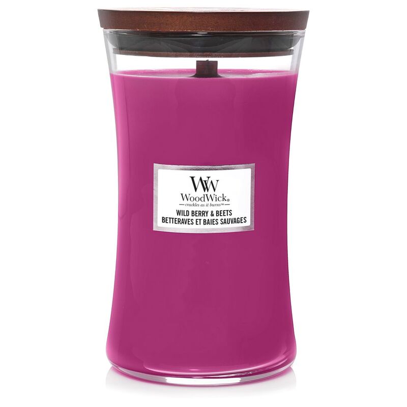 Wood Wick Hourglass Wild Berry & Beets Scented Candle Large