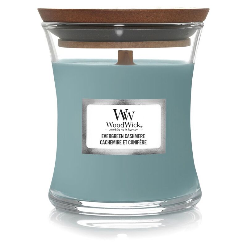 Wood Wick Hourglass Evergreen Cahsmere Scented Candle Medium