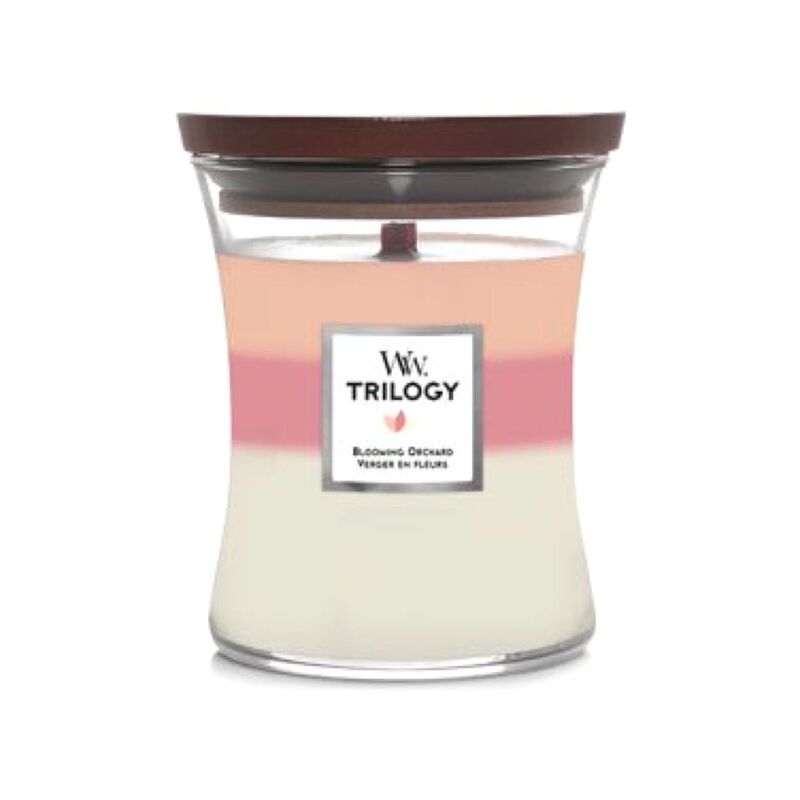 Wood Wick Trilogy Hourglass Blooming Orchard Scented Candle Medium