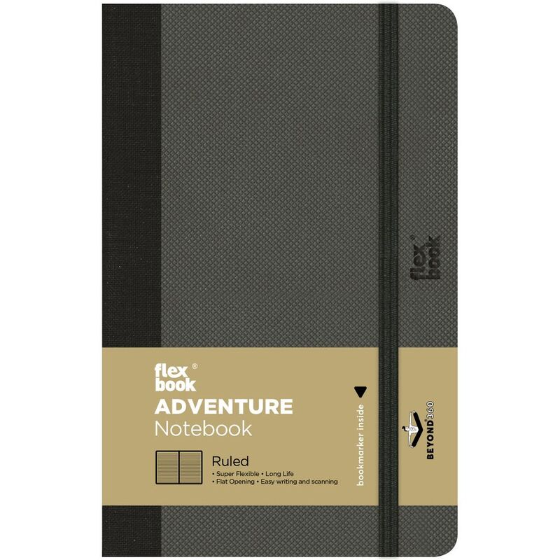 Flexbook Adventure Ruled A6 Notebook - Pocket - Off-Black (9 x 14 cm)