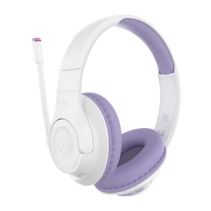 Belkin SoundForm Inspire Wireless Over-Ear Headset for Kids - White