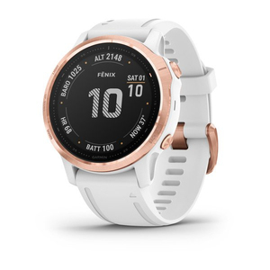 Garmin Fenix 6S Pro 42mm Rose Gold with White Band Smartwatch