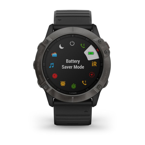 Garmin Fenix 6X Sapphire 51mm Carbon Grey DLC with Black Band Smartwatch