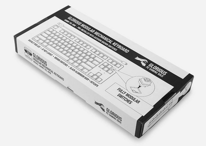Glorious Modular Mechanical Keyboard TKL - Gateron Brown Switch - Black
