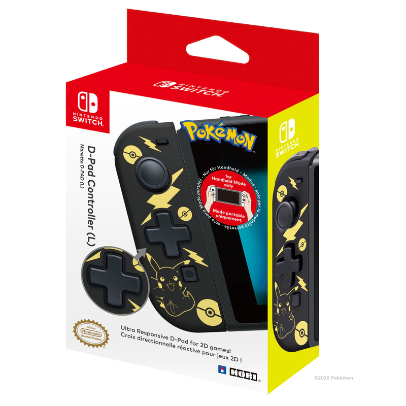 Hori D-Pad Controller L Pikachu Black & Golden Edition for Nintendo Switch