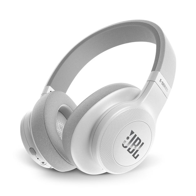JBL E55 White Bluetooth Over-Ear Headphones