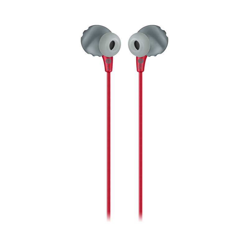 سماعة أذن داخلية رن من سلسلة إنديورنس من شركة جيه بي إل ، حمراء اللون