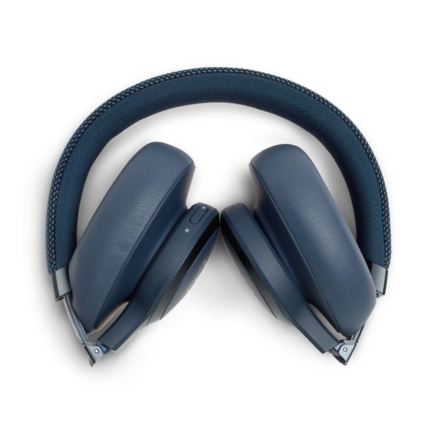 سماعة أذن لايف 650BT المحمولة للأذنين بعصابة رأس من جيه بي إل، باللون الأزرق