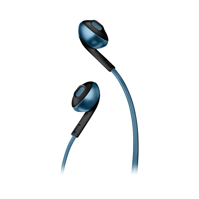 سماعات أذن داخلية جيه بي إل تيون 205 بتقنية البلوتوث باللون الأزرق