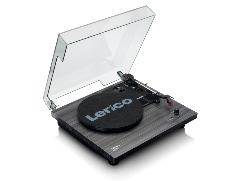 Lenco LS-10 Belt-Drive Turntable with Built-in Speakers - Black
