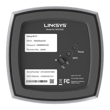 Linksys MX5300 Velop Whole Home Intelligent Mesh Wi-Fi 6 AX System Tri-Band