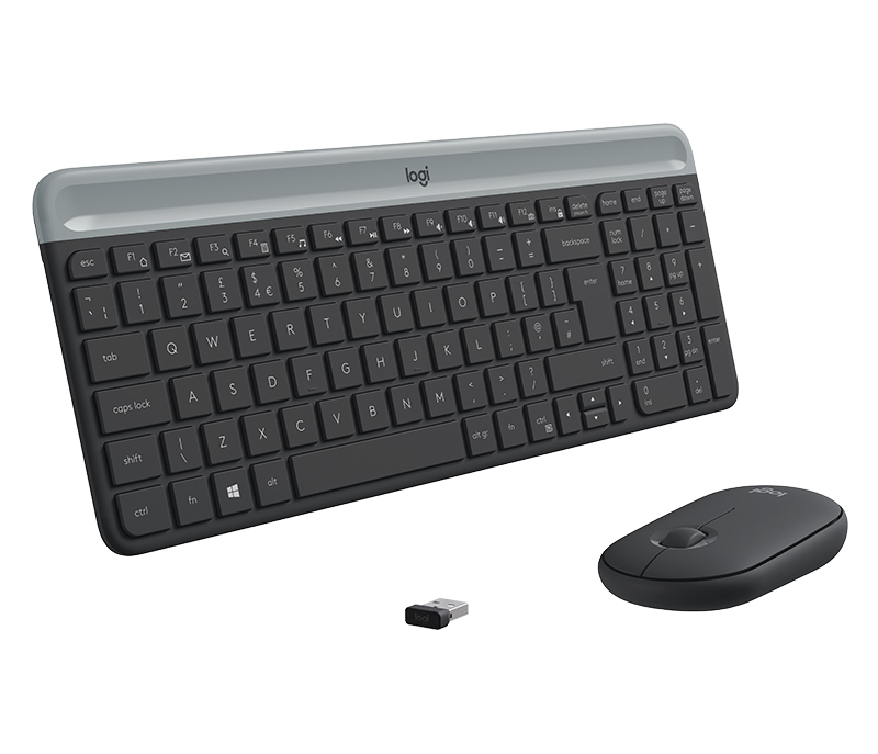 Logitech 920-009204 MK470 Slim Wireless Keyboard/Mouse Combo - Graphite (US English)