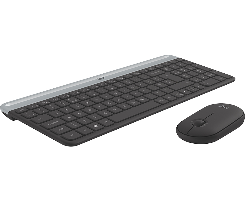 Logitech 920-009204 MK470 Slim Wireless Keyboard/Mouse Combo - Graphite (US English)