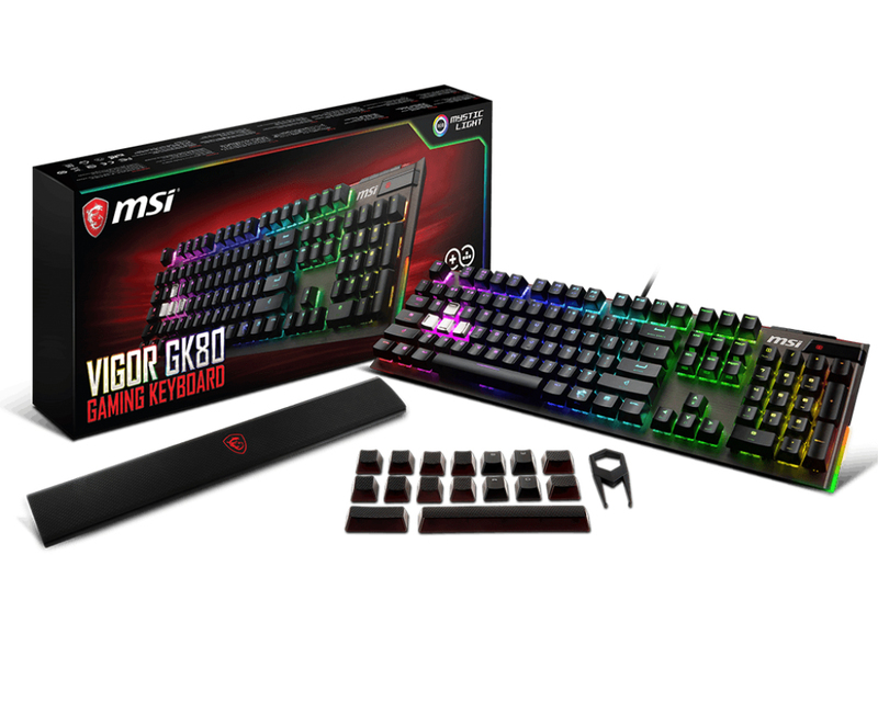 MSI Vigor GK80 CR Black Gaming Keyboard US