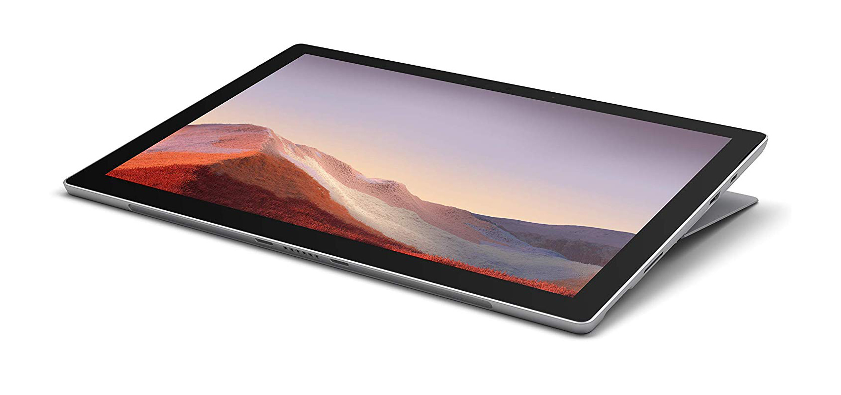 جهاز Microsoft Surface Pro 7 بالمعالج i5-1035G4/ ذاكرة الوصول العشوائي 8 جيجابايت/محرك أقراص صلبة من النوع SSD سعة 128 جيجابايت/بلاتيني + غطاء أسود