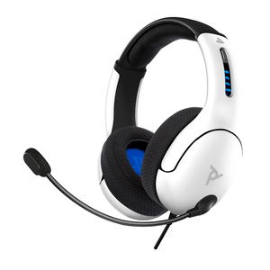 سماعات الرأس السلكية LVL50 للألعاب من بي دي بي بلون أبيض لأجهزة PS5/PS4