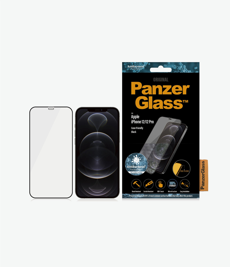 Panzer Glass CF Edge to Edge Black Frame Clear for iPhone 12 Pro/12