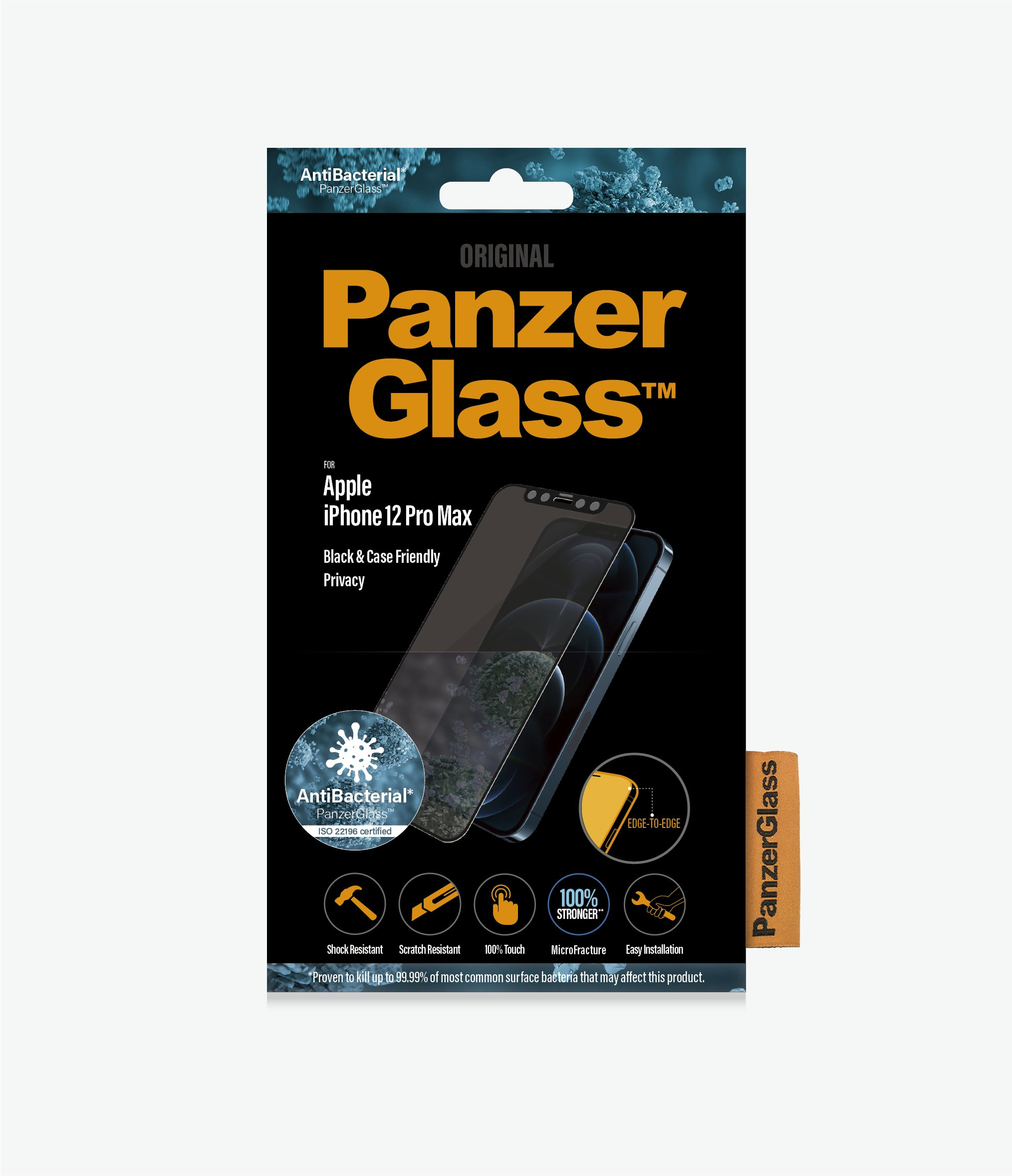 Panzer Glass CF Edge to Edge Black Frame Privacy for iPhone 12 Pro Max