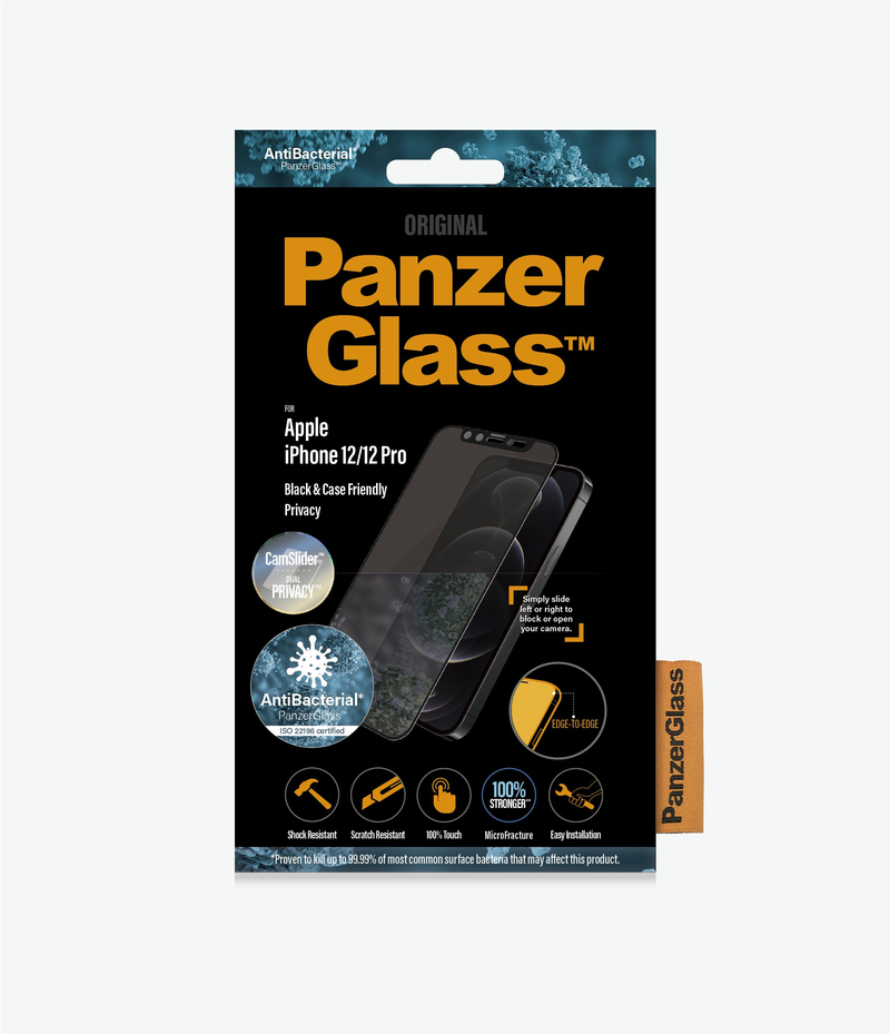 Panzer Glass CF Camslider Black Frame Privacy for iPhone 12 Pro/12