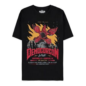 Difuzed Stranger Things Demogorgon Men's Short Sleeved T-Shirt - Black
