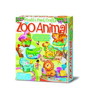 4M Mould & Paint Crafts Zoo Animal Crafting Kit