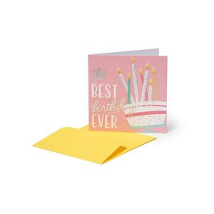 Legami Greeting Card - Small - Cake The Best Birthday Ever (7 x 7 cm)