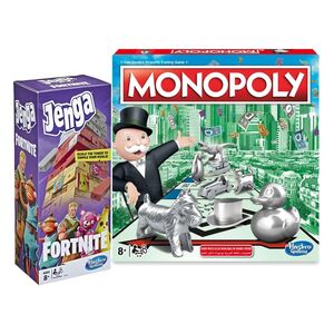 Hasbro Promo Classic Monopoly Mena & Fortnite Jenga